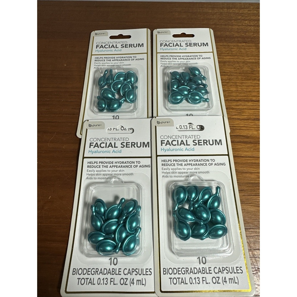 b.pure Concentrated Facial Serum Hyaluronic Acid 10-Ct ( 4 Packs)